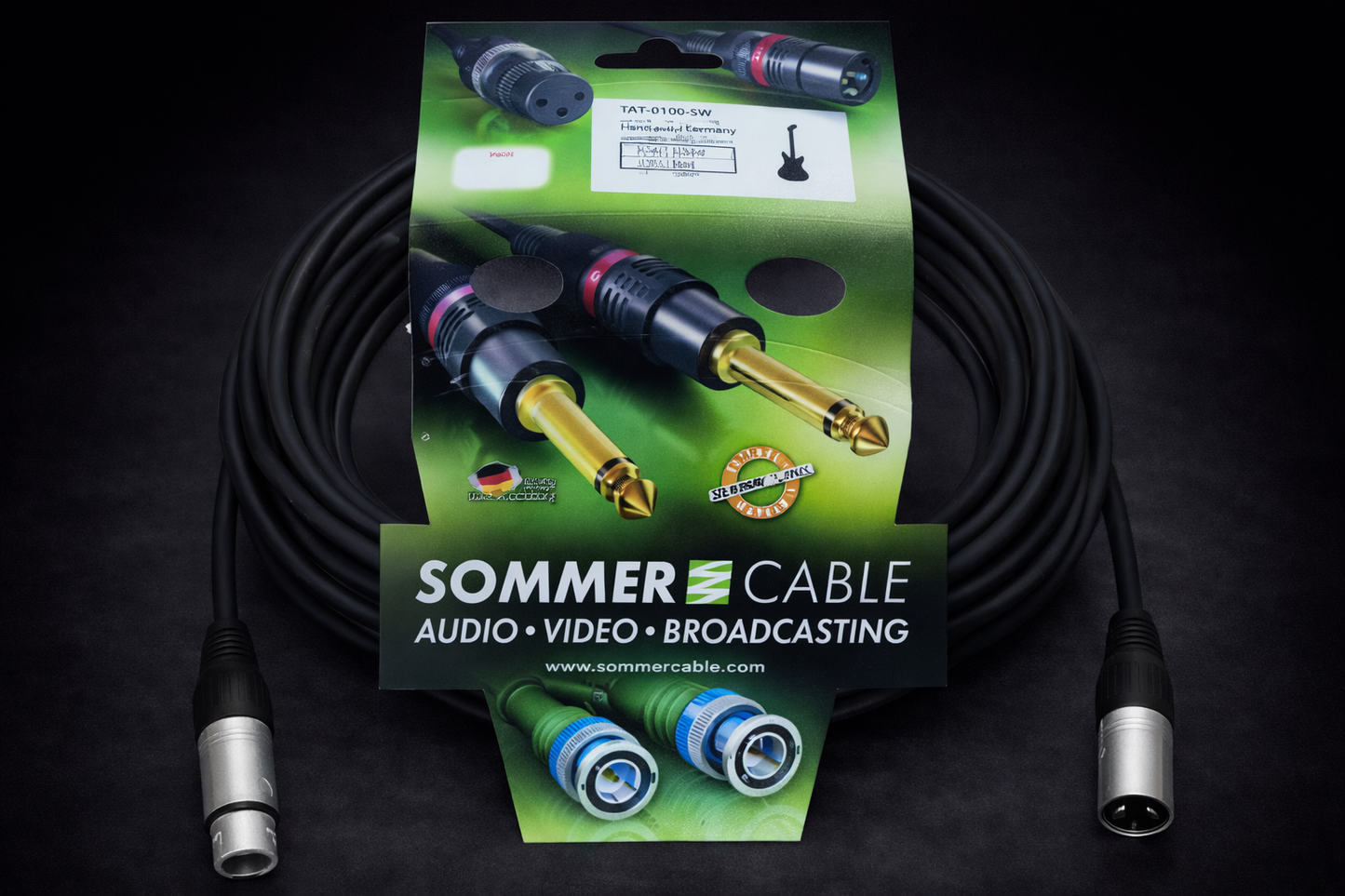 SOMMER CABLE XLR Kabel 3pol 6m sw Neutrik *VERMIETUNG*