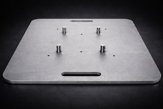 Naxpro-Truss Multi Base Stahl verz. 800x800x5mm *VERMIETUNG*