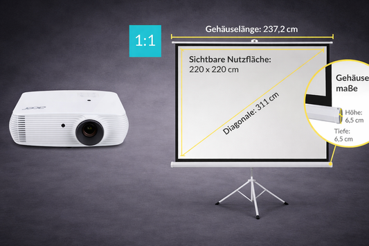 Acer H5382BD Beamer inkl. Stativleinwand *VERMIETUNG*