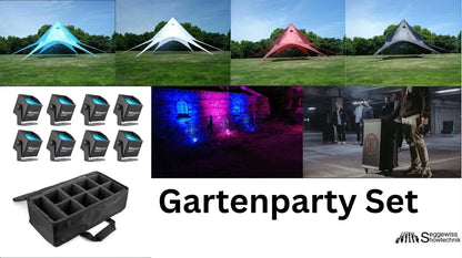 Gartenpartyset, Licht, Ton und Überdachung, Sternzelt *VERMIETUNG*